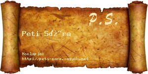 Peti Sára névjegykártya