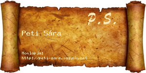 Peti Sára névjegykártya